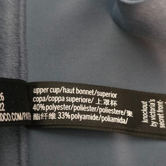 Blue Victoria Secret On Point Underwire Front Closure Zip Sports Bra 36DDD - Picture 5 of 6